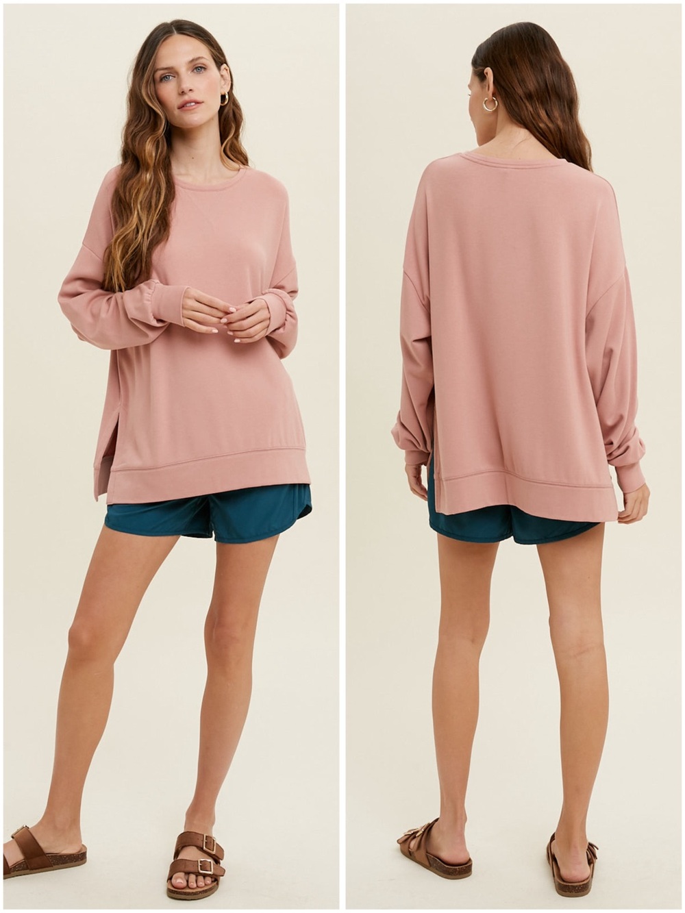 Evri Blush Pink Aspen Sweatshirt 🤍⚜️🔲